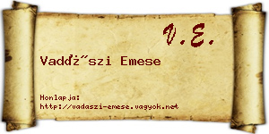 Vadászi Emese névjegykártya