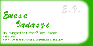 emese vadaszi business card